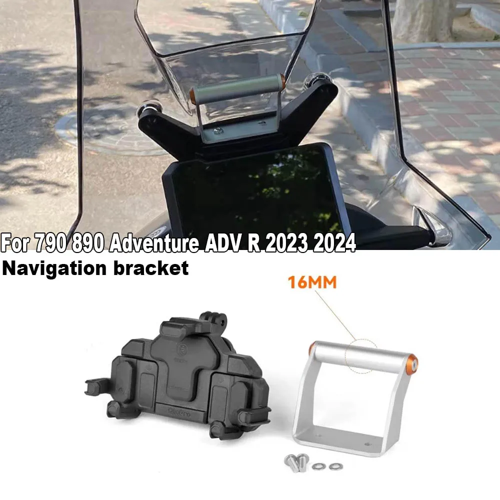 2024 ل 790 890 مغامرة ADV R الهاتف المحمول لتحديد المواقع والملاحة جبل قوس دراجة نارية المقود بار تمديد حامل حامل #1