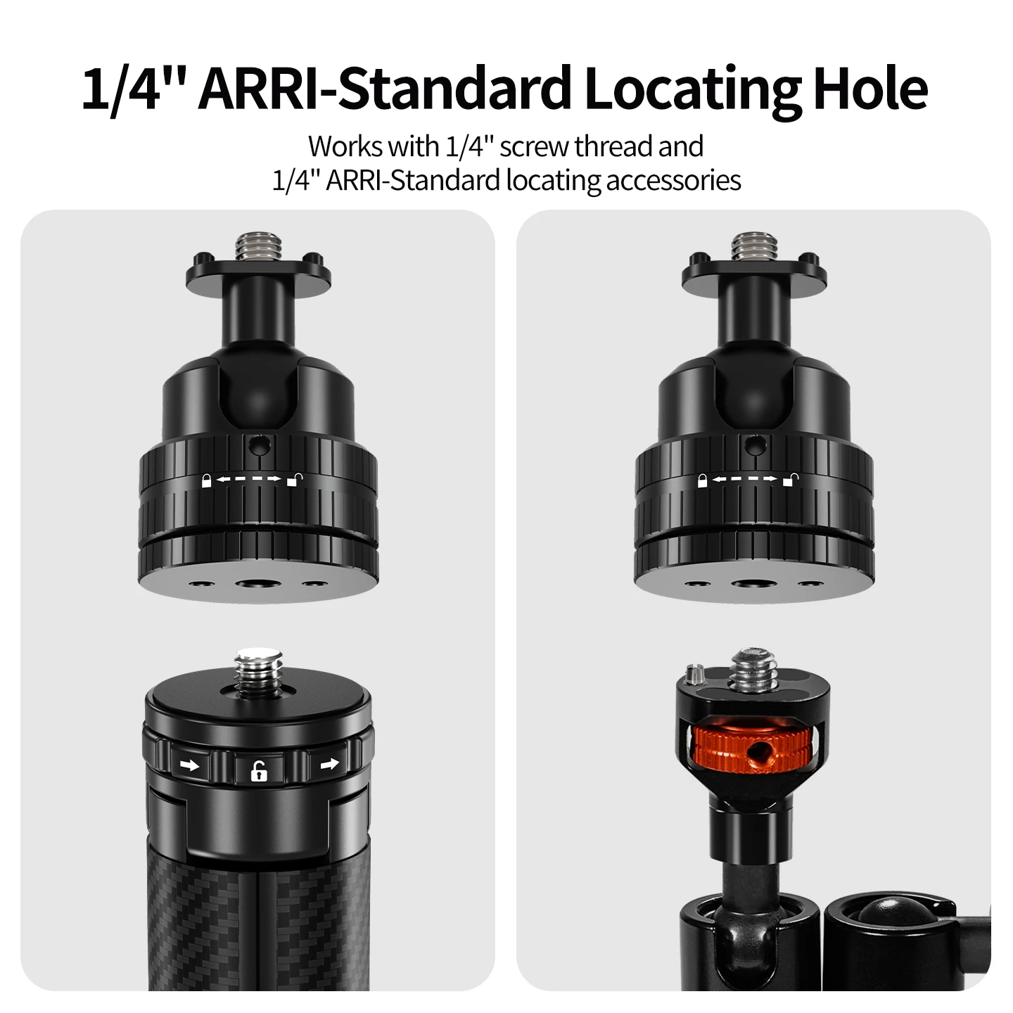 Mini-Kugelkopf, verstellbar, 1/4 Vakuumsaugnapfhalterung, 22 mm, 4 kg Tragkraft, für GoPro, Insta360, DJI 360II Action-Kamera, Glashalterung fürs Auto – Detail 13