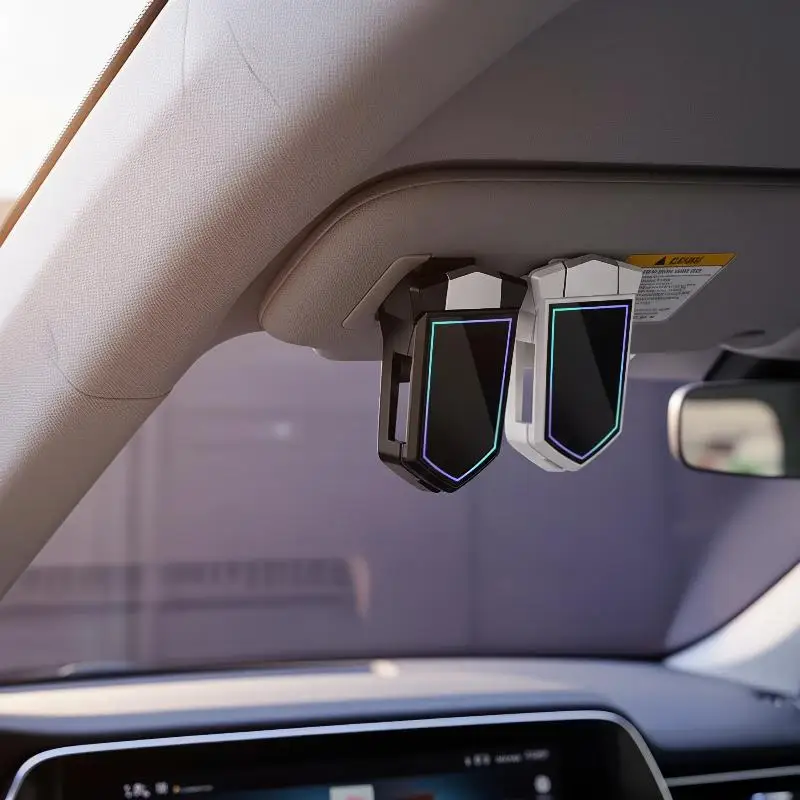 Car Sun Visor Glasses Clip Easy Install Eyeglasses Storage Holder Portable Auto Interior Organizer for Ticket Sunglasses Daily