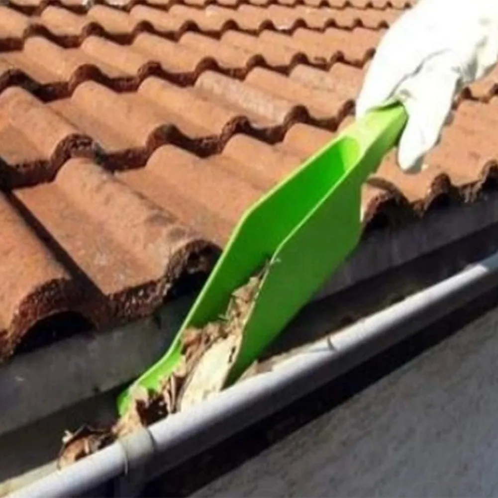 

1pc Green Getter Gutter Scoop Home Garden Roof Leaf Gutter Cleaning Shovel Tool Multipurpose Dirt Debris Remove Tools/