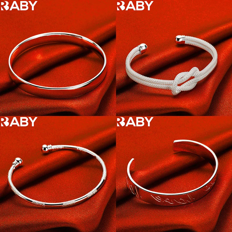 

URBABY 925 Sterling Silver Bangle Design Bracelets For Women Creativity Gifts Street All-match Party And Daily Wear