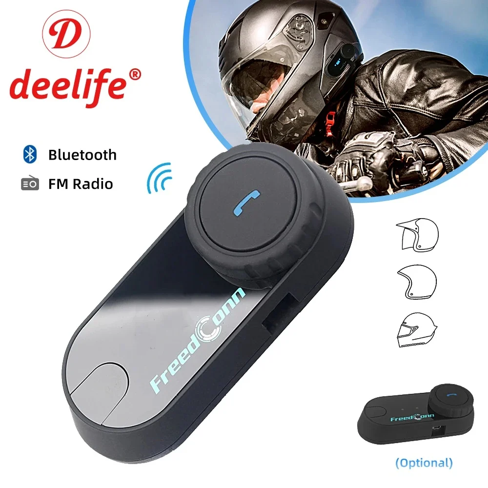 Deelife Motorcycle Bluetooth Helmet Intercom Hands-Free for Moto Wireless Headphones with Microphone Communicator ﻿