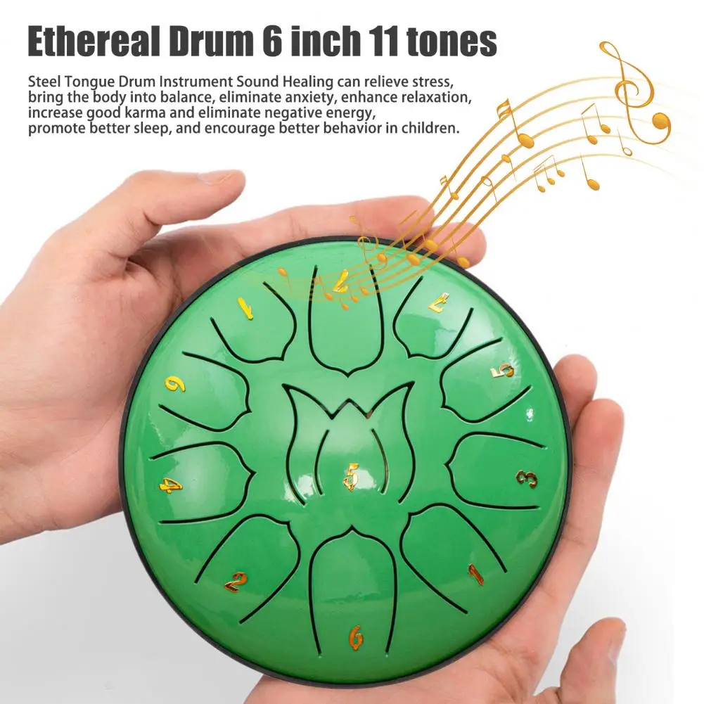 

Стальной барабан для языка, легкая в использовании стальной барабан для языка, набор с сумкой-палочками для звучания, чакры для медитации и йоги