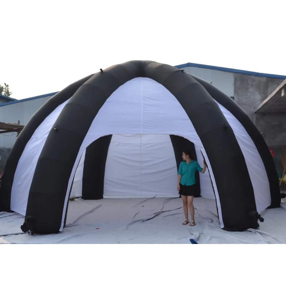 Tienda de araña inflable cubierta portátil con paneles laterales, refugio de cúpula de aire de 6 patas, dosel para eventos para promoción al aire libre