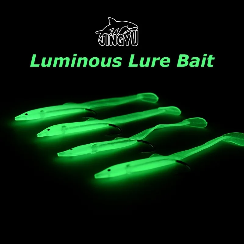 

4Packs Saltwater Fishing bait Rigs Lure real Fish Skin luminous glow beads Mackerel small fishing rigs tackle accessories