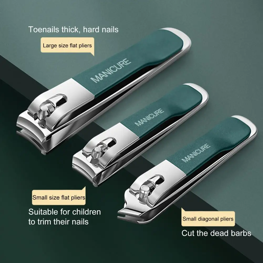 1ชุดเล็บ Clipper เล็บ Shavings เก็บกรรไกรตัดเล็บเล็บสแตนเลสสตีลเล็บตัดขอบ