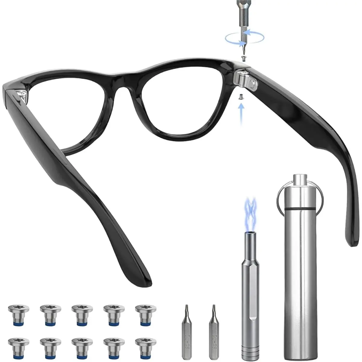 (A99Z] Screwdriver & Kit for Meta Skyler Headliner Display Gen 2, Eyeglass Temple Repair Tool