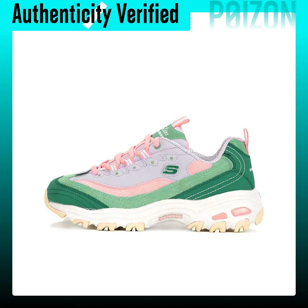 Skechers D'LITES 1.0 Milk Tea Xiong Yunding Matcha Textile, Synthetic Leather 149906-GRPK
