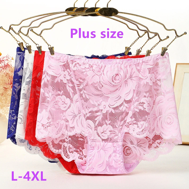 Lace lencerias sexy underwear women plus size lingerie woman sexy panties transparent bragas hollow out ropa interior de mujer