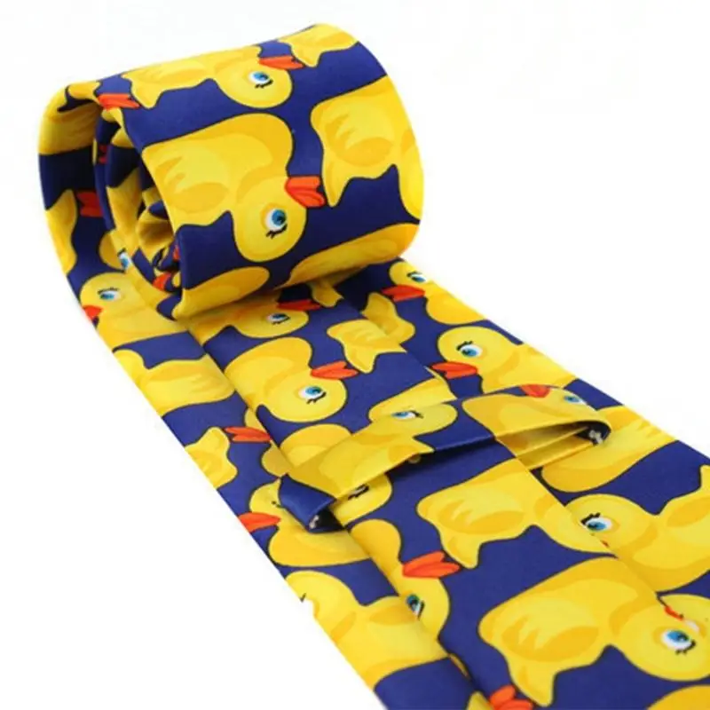 M6CDメンズ面白いラバーダックデザインネクタイのビジネスミーティングやカジュアルイベント