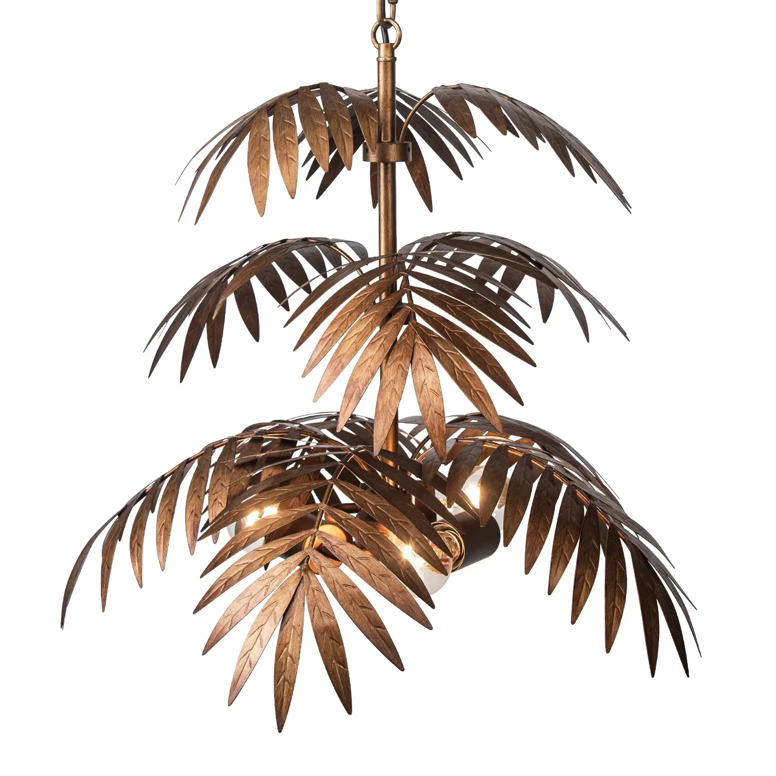 

Style américain Vintage feuille pendentif lumière éclairage à la maison concepteur personnalité créative décoration lumière chau