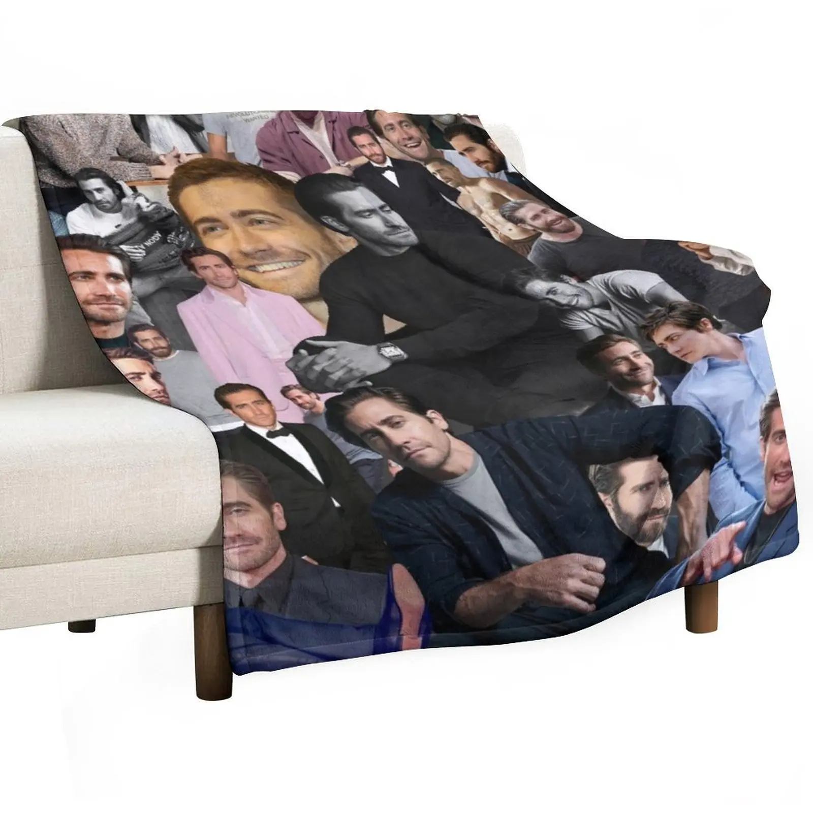

Jake Gyllenhaal Throw Blanket for babies Plaid on the sofa Cute Loose Blankets