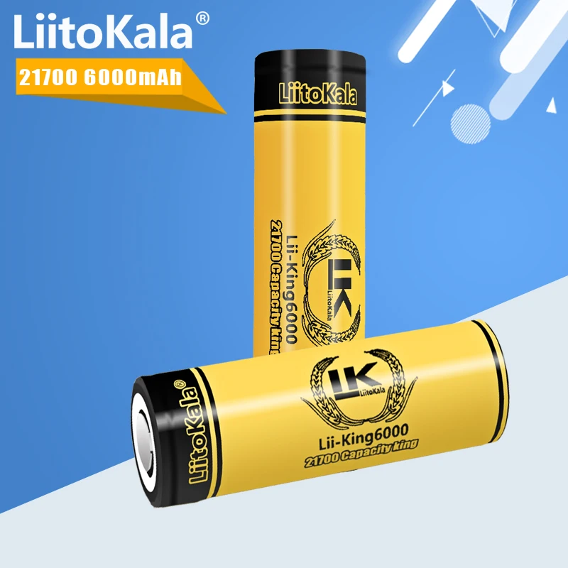 1-16PCS LiitoKala King6000 3.7V 21700 6000mAh Top High-performance Rechargeable Battery for power tools and flashlight