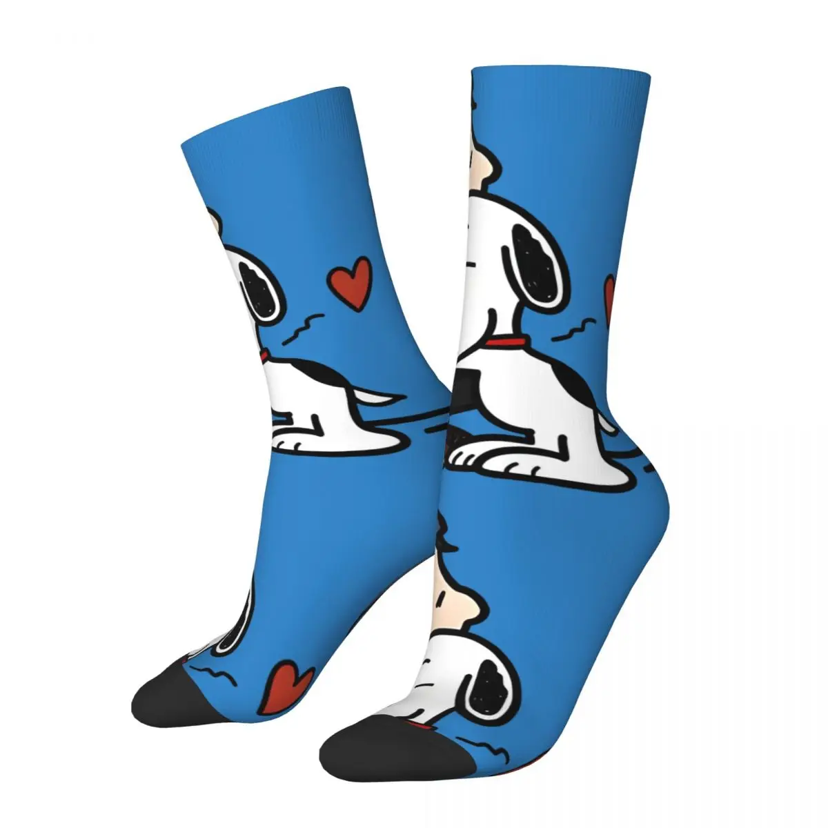 Retro Elliott Smith And Snoopy Hug Men's compression Socks Unisex Peanuts Snoopy Street Style Pattern Printed Novelty Crew Sock