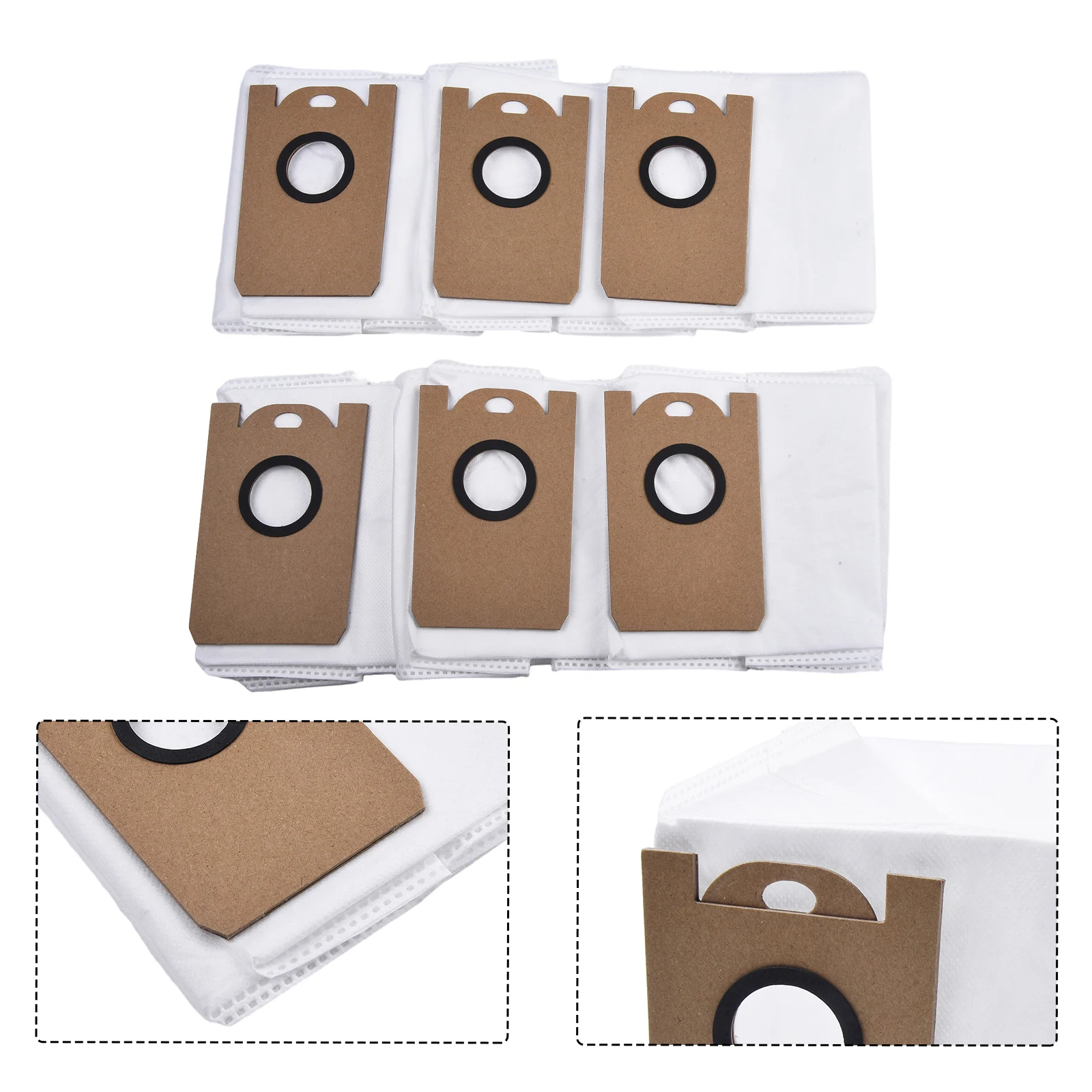6pcs Dust Bag For NEATSVOR S600 Robot Vacuum Cleaner Large Capacity Parts Accessories Vacuum Cleaner Household Sweeper Cleaning