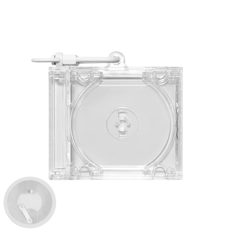 NFC Periférico Álbum Comemorativo, em branco Mini CD Case, Chaveiros Pingente para DIY, Mochila Pendurado Decoração