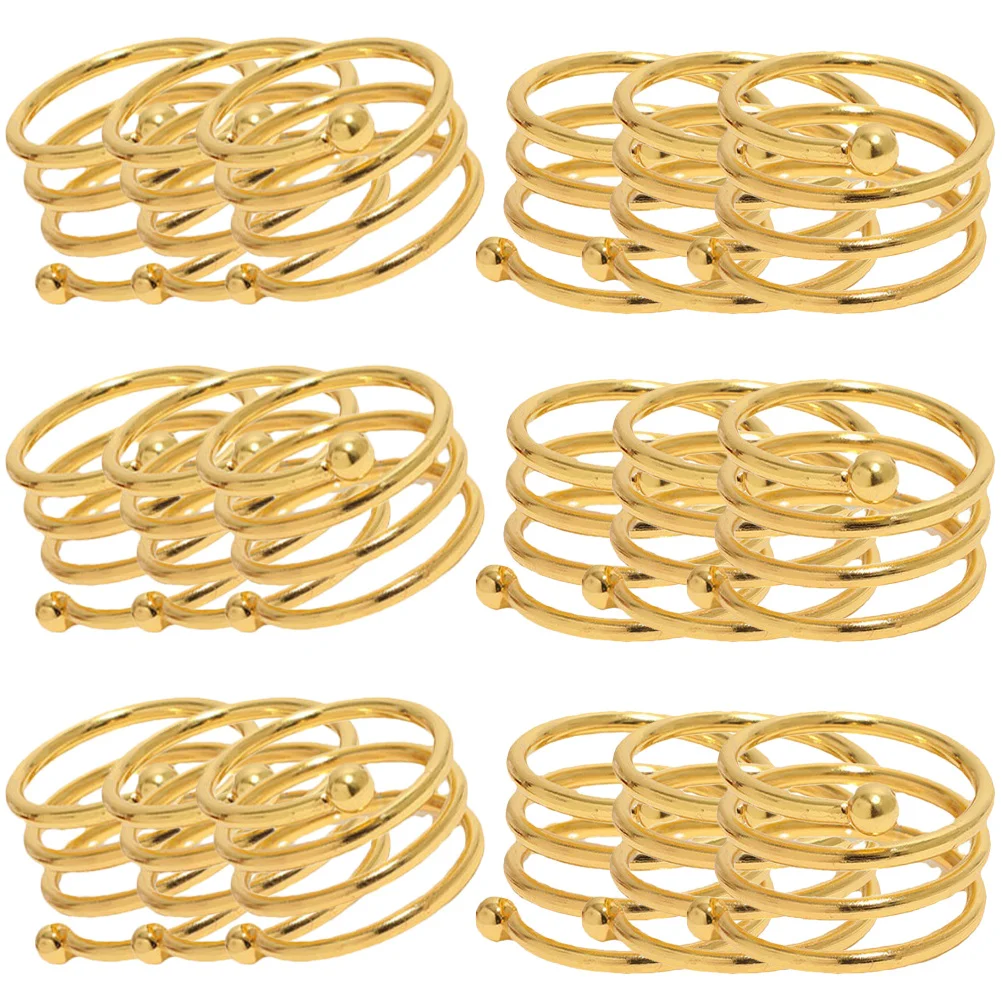

24 шт. спиральные кольца для салфеток, металлические пряжки, декоративные держатели для салфеток для ресторана, отеля, банкета, посуда, аксессуары