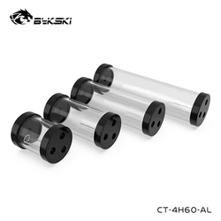 Bykski Computer Water Cooling Cylindrical Tube Reservoir,Water Tank For Gamer PC Case Loop Build,CT-4H60-AL