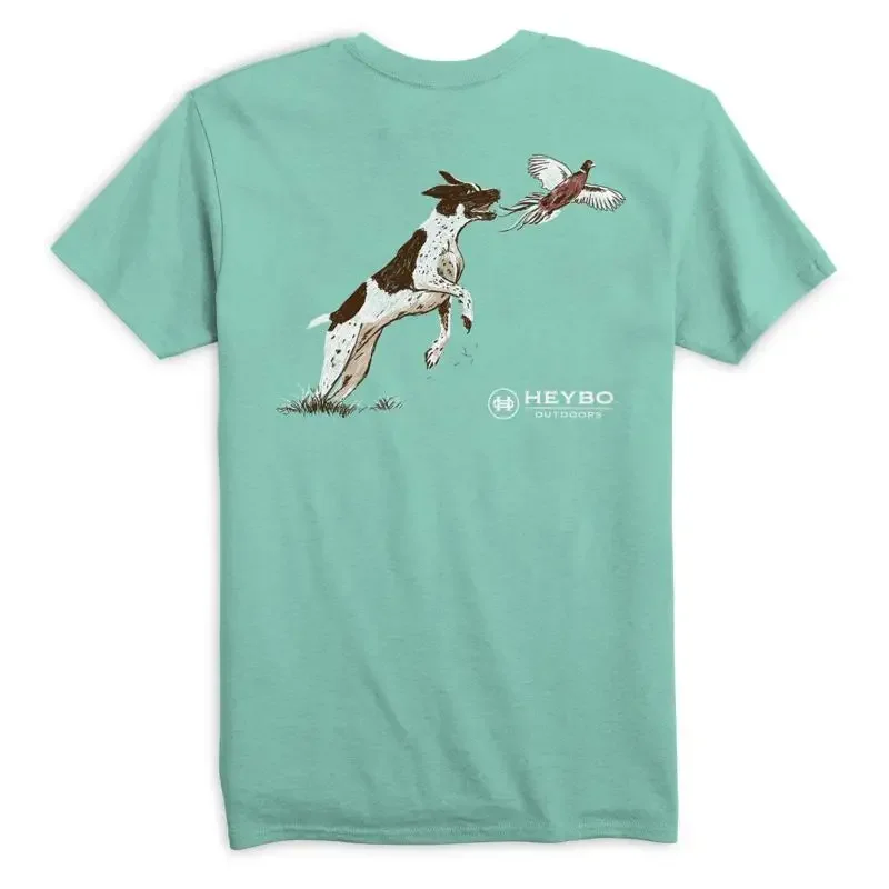 Heybo Pheasant Hunting Pointer Rooster Flush Dedicated To The Pursuit T shirt
