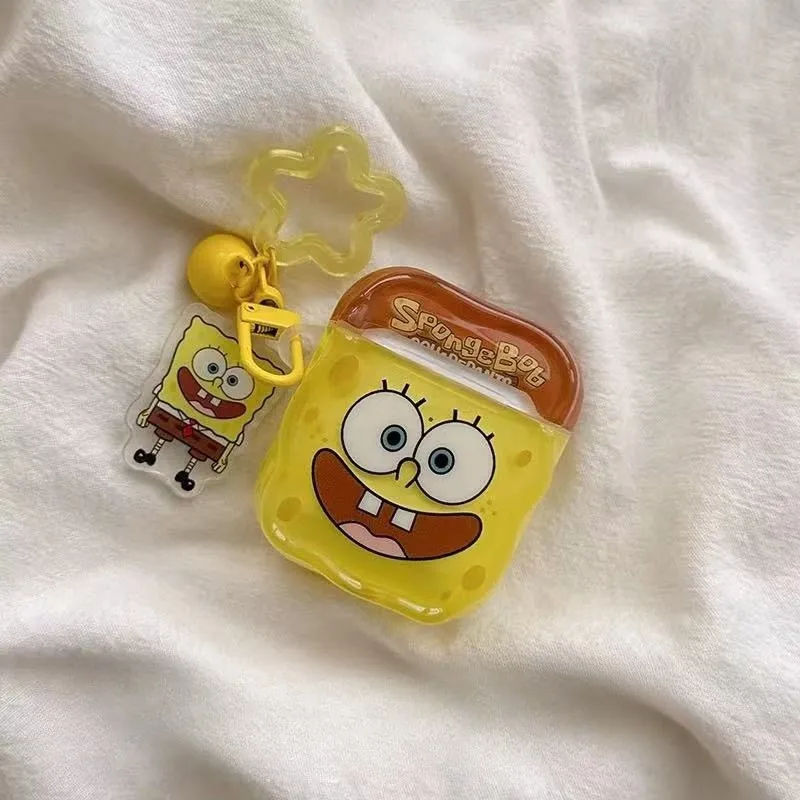 เคสลายการ์ตูนสพันจ์บ็อบสุดน่ารักสำหรับ AirPods Pro3 Pro2 Pro 4 3 2 1 เคสป้องกันหูฟังสำหรับ Airpods Pro2