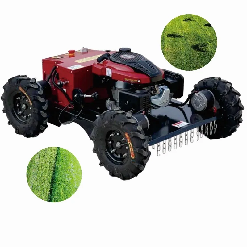 

[2026] New Design Four-wheel Drive Remote Control Lawn Mower Farm Lawn Mower Garden Farm Mowing