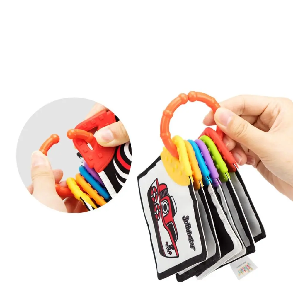 Lustiges Stoffbuch für Babys, weiches Stoffbuch, reißfest, Montessori-3D-Baby-Stoffbuch, sensorisches, waschbares Crinkle-Buch für Kleinkinder