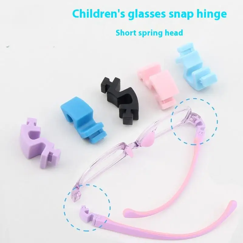 Children's Silicone Glasses Legs Glasses Arm Anti-Slip Snap-on Eyeglasses Arm Replacement Multiple Color Silicone Glasses Legs