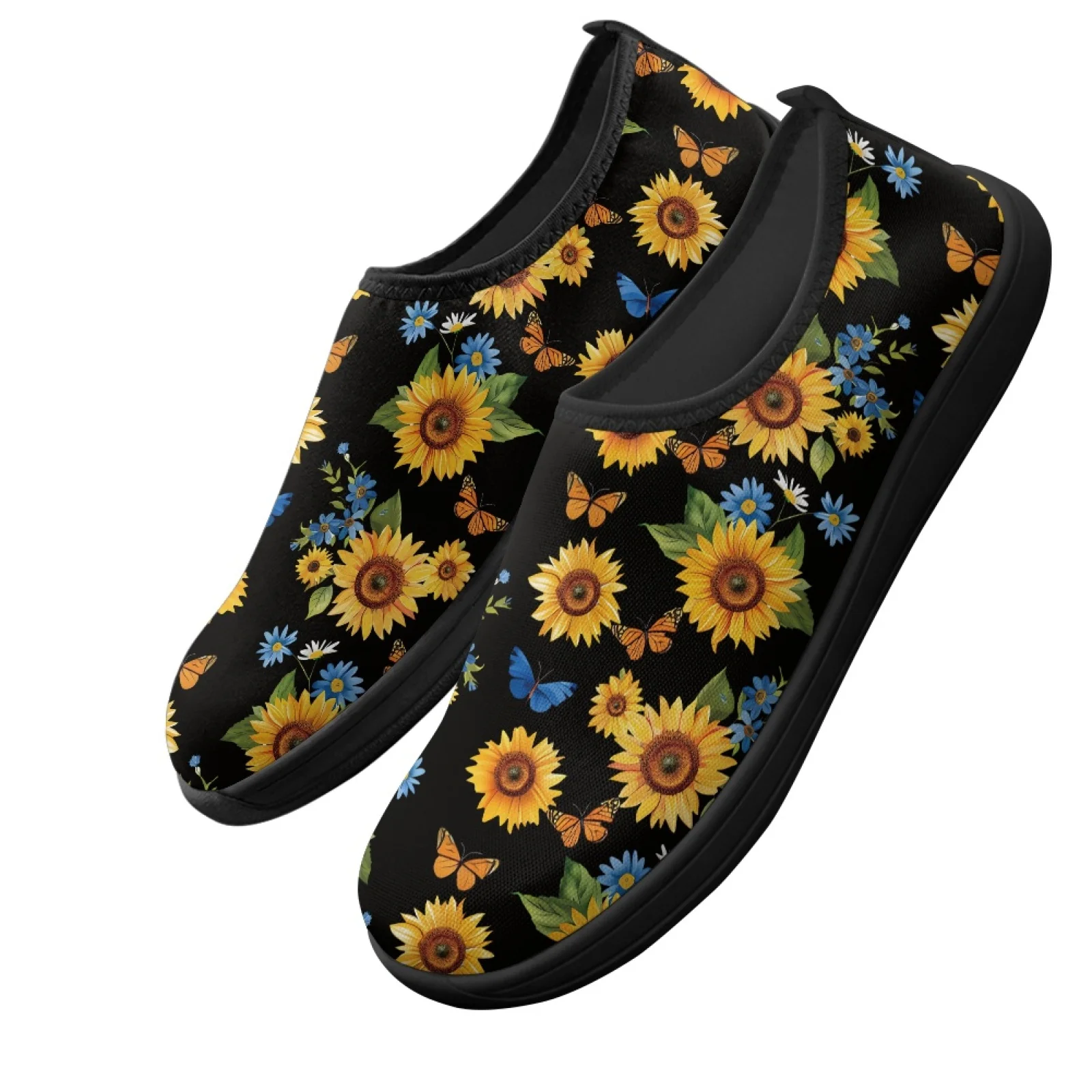PENSTROLL Sunflower Wide Toe Box Mens Walking Shoes for Tennis Polyester & EVA Zero Drop Footwear Zero Drop Shoes