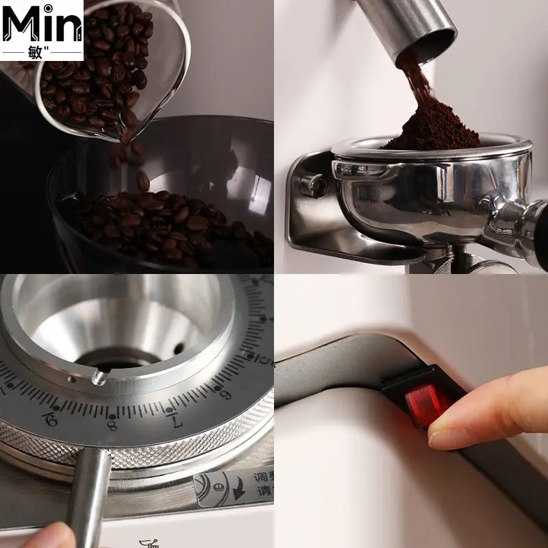 Gemilai CRM9015A 60mm Stainless Steel Flat Burr Professional Automatic Espresso Coffee Bean Grinder for Home