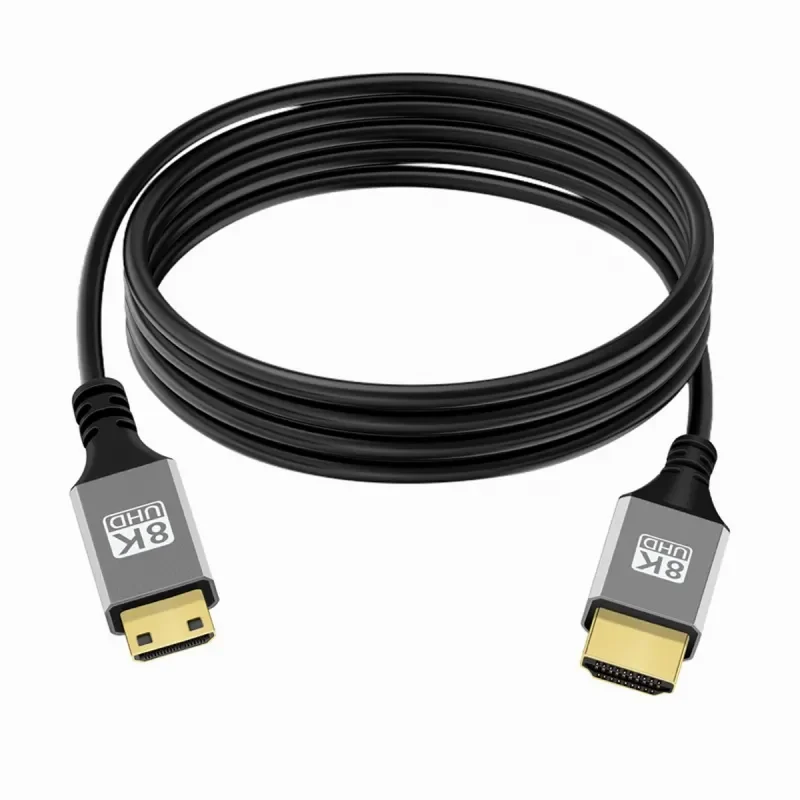 

Ультратонкий кабель HDMI 2.1 8K, совместимый с Mini HDMI, 4K при 60 Гц, гибкий, тонкий, Type-A - Type-C, для камер и HDTV