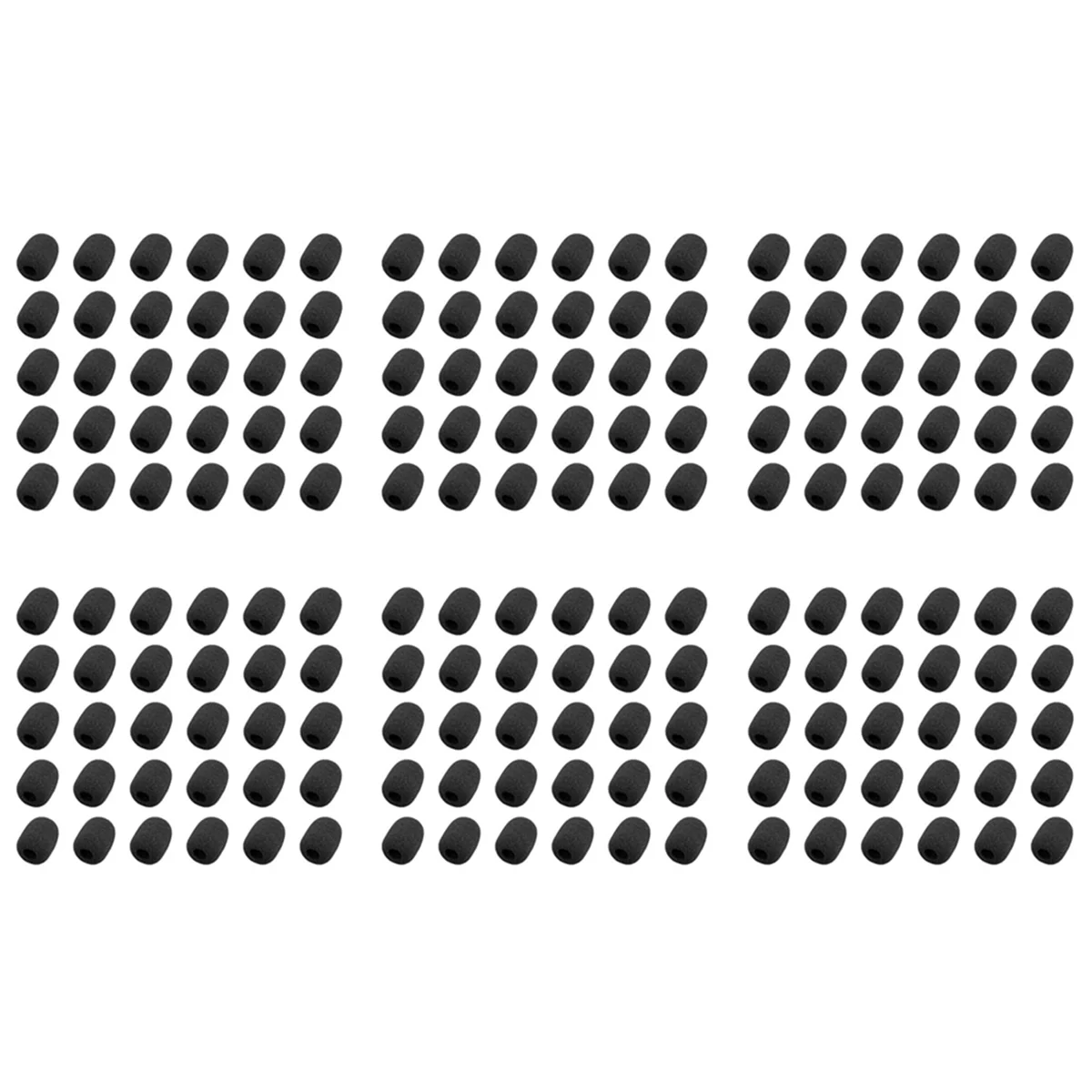 B74A Parabrezza per microfono in schiuma da 180 pezzi, coperture in schiuma per microfono per cuffia con risvolto di dimensioni mini per microfono auricolare