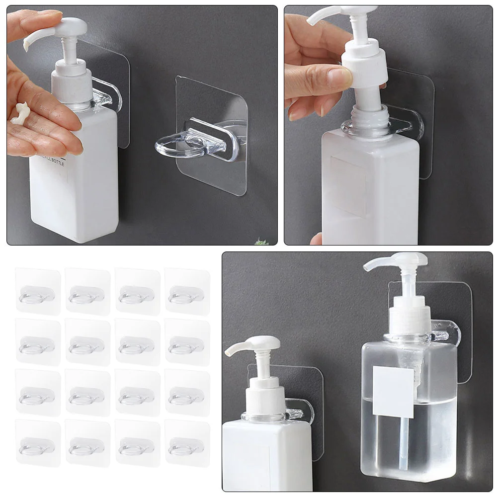 Waterproof Hooks Spray Bottle Multifunctional Storage Rack Self Adhesive Shampoo Hanger Ring Heavy Duty Shelves