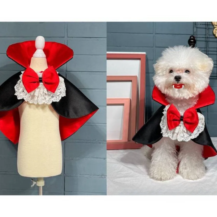 Halloween Vampire Cloak for Pet, Cosplay Cloak, Cat Clothes, Dog Cloak