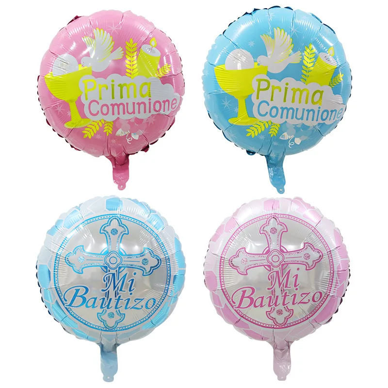 Aluminum Film Balloons for Easter Party Decorations, Cross Foil, Christening, First Communion, Eucharist, Jesus, 1Pc