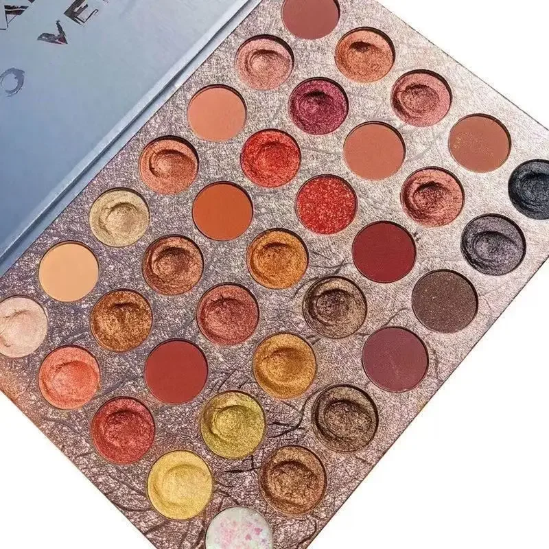 Perl glanz matte Lidschatten-Palette mit Schmink spiegel Farben Glitzer Schimmer Pigment nackt lang anhaltenden Lidschatten