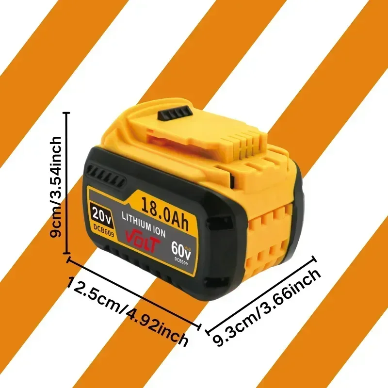 For Dewalt FLEXVOLT 20V/60V MAX Battery 12Ah DCB609 Lithium-ion DCB606 DCB612 DCB609 DCB205 DCB200 DCB182 Batería for Dewalt 20V