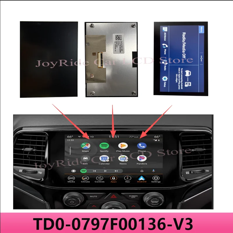 

LCD Screen Display Panel For TDO-0797F00136-V2 TDO-0797F00136-V3 TDO-0797F00136-V6 LMB5F00136 For K IA Hyun dai Car Navigation