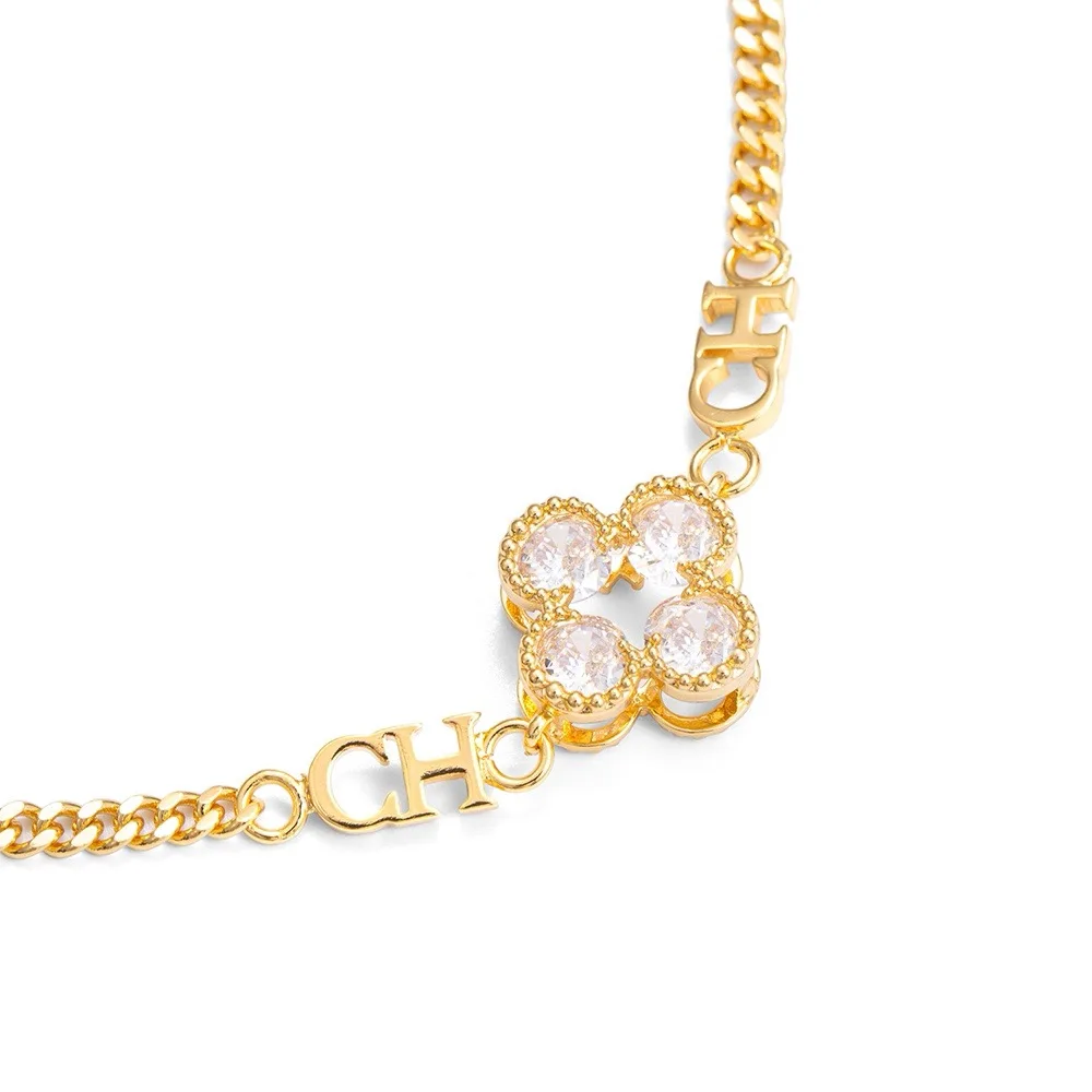

CILMI HARVILL Women's Necklace Four-leaf Clover Design Gift Box Design Flannelette 45cm Length Adjustable
