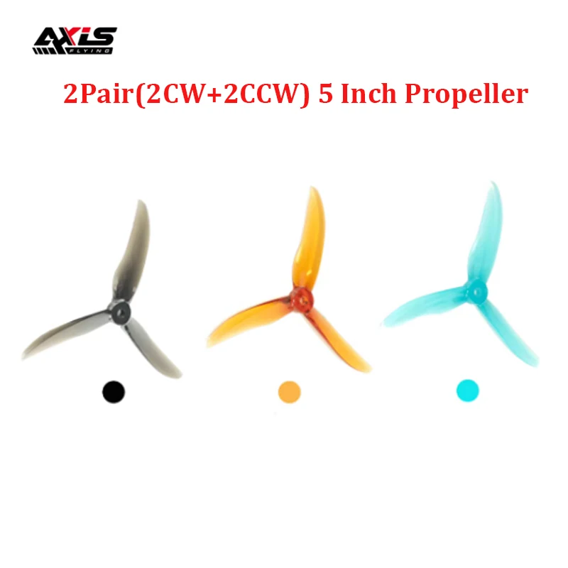 2Pair Axisflying BlackBird V2 BB39 Props 5Inch 3 Blade Propeller for MANTA V2 5 inch Carbon Fiber True X Frame Kits