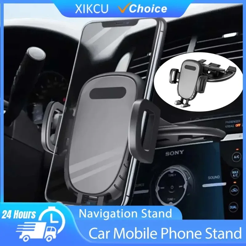 Universal CD Slot Car Phone Holder Gravity Auto Lock 360° Rotatable Mount for iPhone 17-12 Samsung Huawei All Smartphones Car