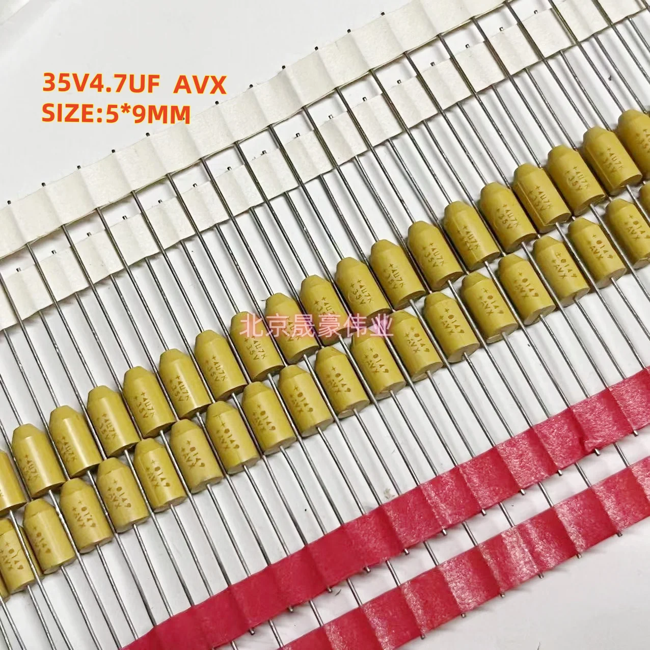 5 Buah Kapasitor Tantalum Aksial T32 6.3V4.7UF 10V4.7UF 15V 20V4.7UF 25V475K 4.7UF 35V 50V4.7UF Kapasitor Tantalum Padat Aksial