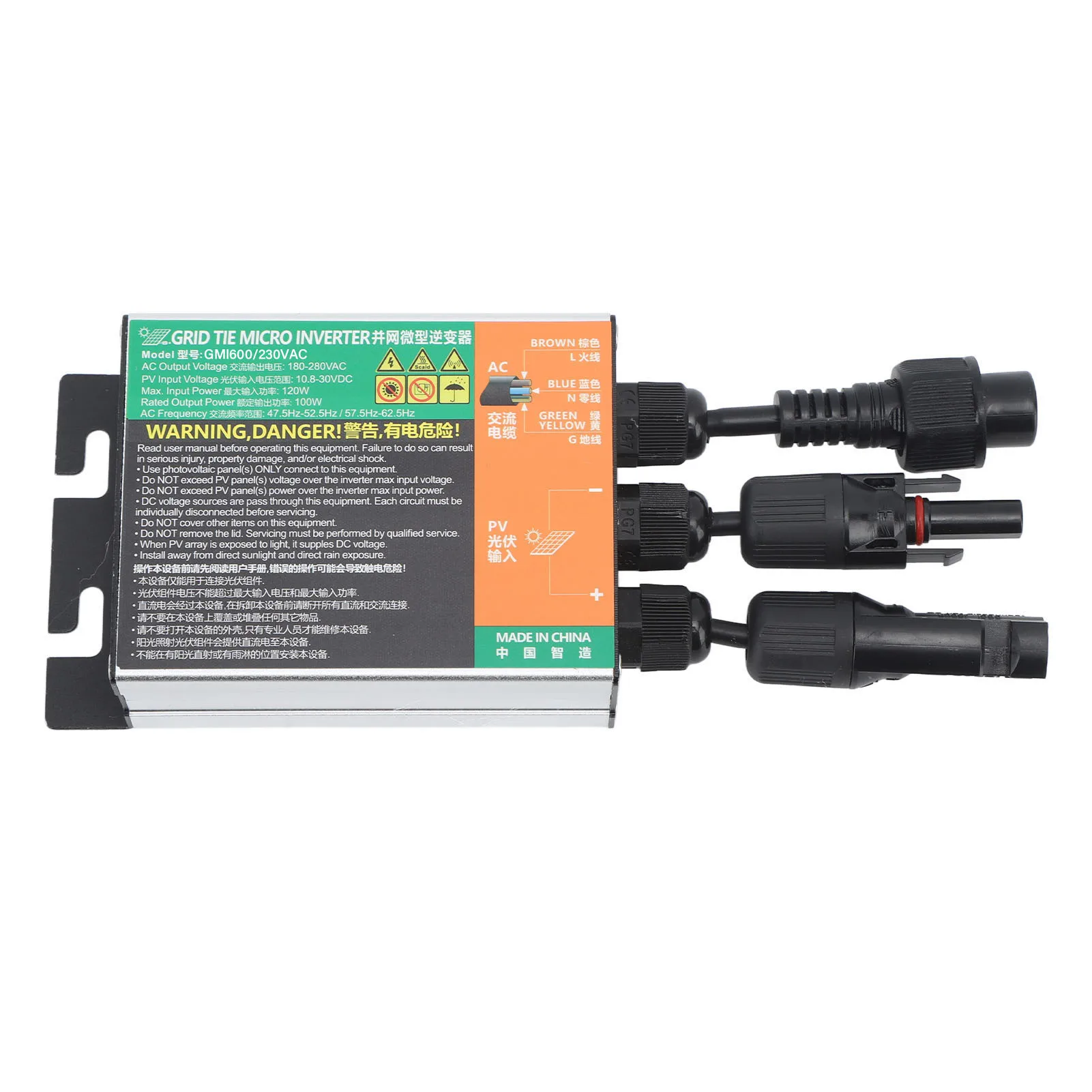 

600W Sine Wave Solar Grid Tie Inverter Aluminum Alloy Voltage Protection AC 220V Solar Grid Tie Inverter for Solar Panel