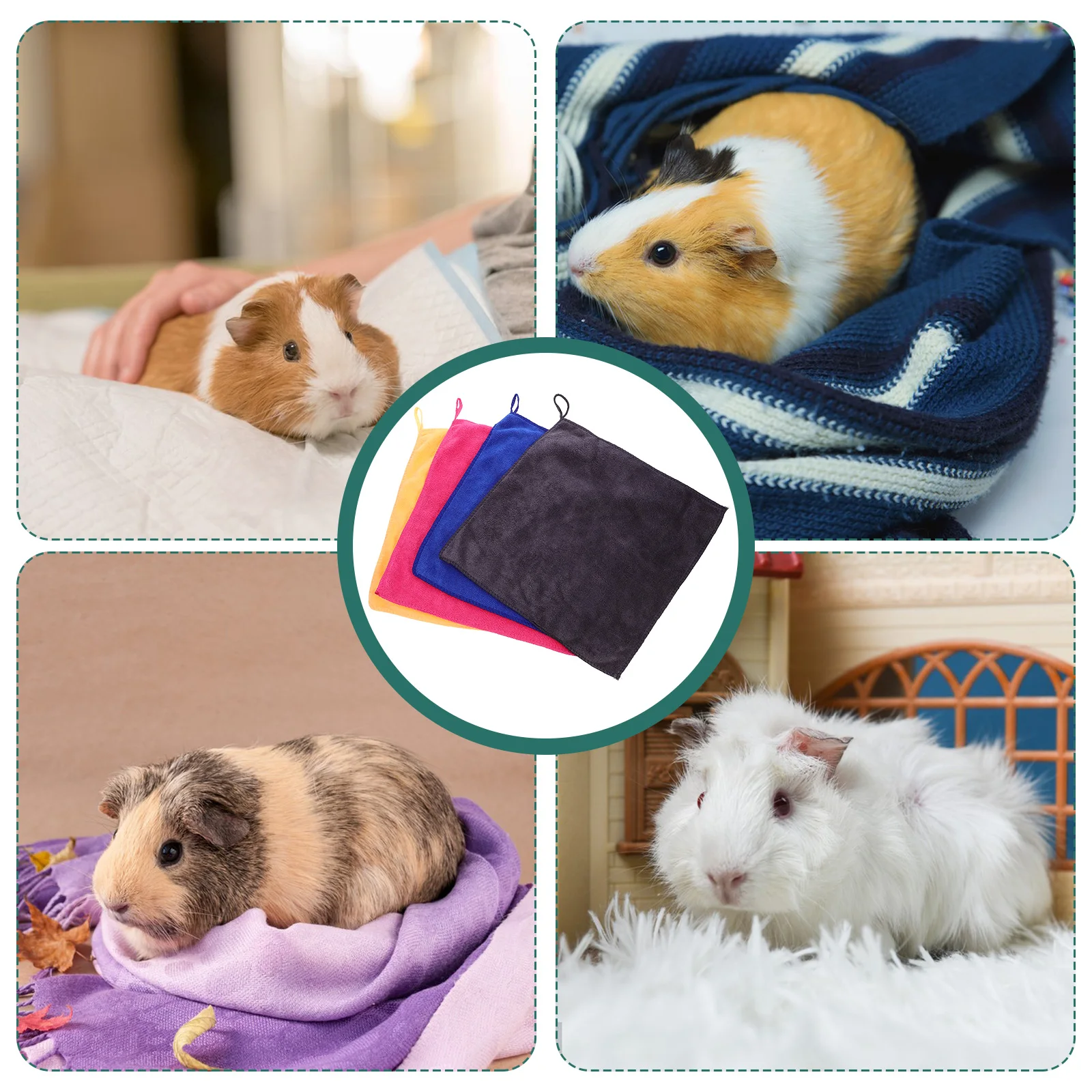 

8Pcs Guinea Pig Cage Blankets Reusable Warm Small Animal Blanket Pads Bedding Guinea Pig Blanket Hamster Supplies