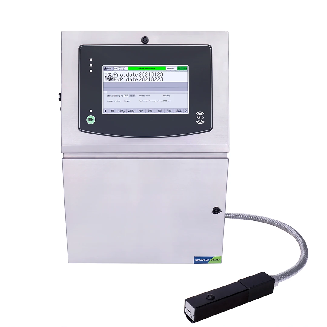 DOCOD OEM.ODM  S200+ Cij Hotsale Full Automatically Inkjet Printer for Logo Qr Code High Speed Printing on Wholesale Business