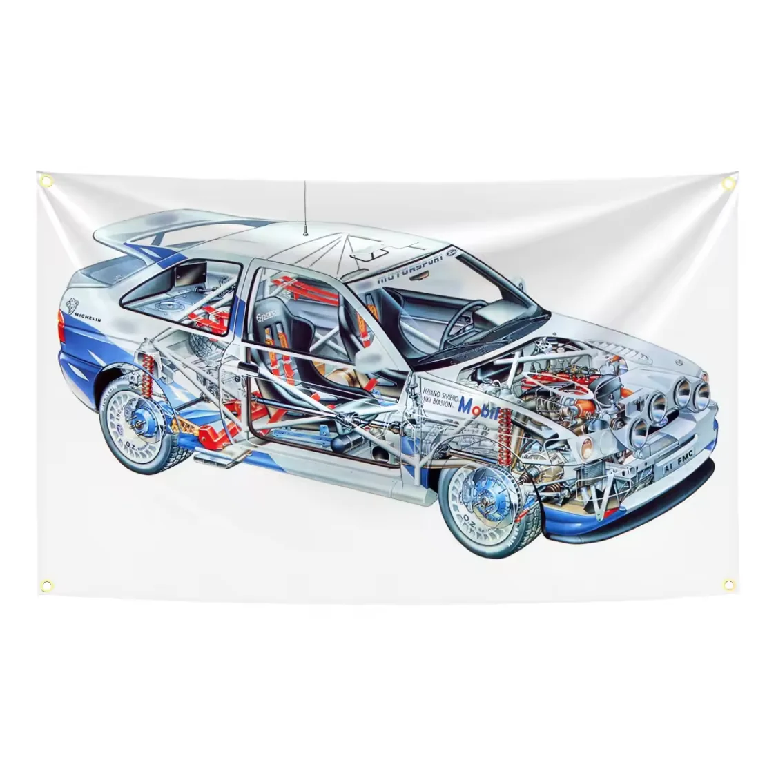 90x150cm Cool Classic Racing C - Car Accessories Banner recension och pris
