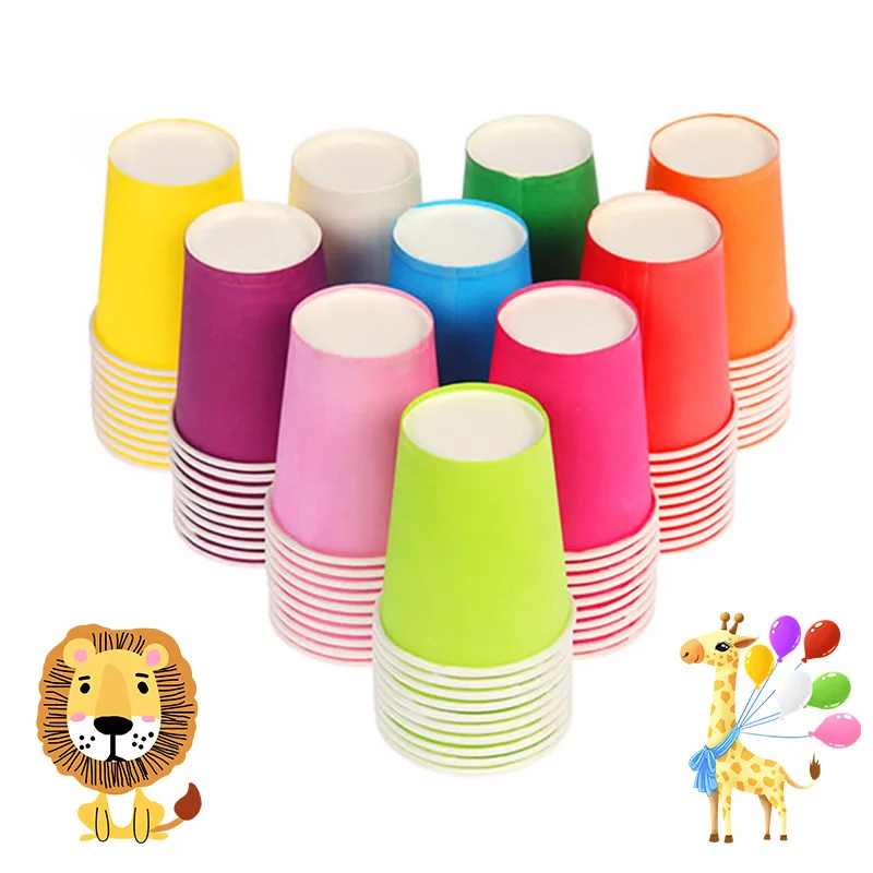 Children S Handmade DIY Colored Paper Cups Thickened Paper Cups Disposable Environmentally Friendly Colored Paper Cups