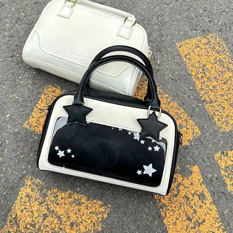 Streetwear Transparent All Match Ita Bags Sweet Y2k Aesthetic Star Women Shoulder Bag Design Fashion Handbags Crossbody