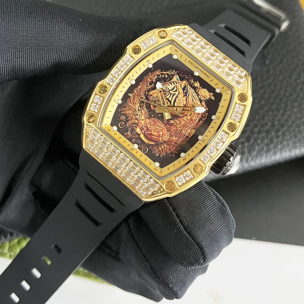 2024 New Men\'s Watch Automatic Movement Luxury watch designed for men animal dial Mechanical watch waterproof folding clasp