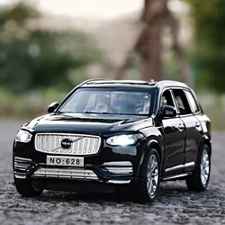 Free delivery 1:32 Diecast Cars Volvo XC90 Model Toy Openable Doors Pull Back Music Light Car Toys for kids children