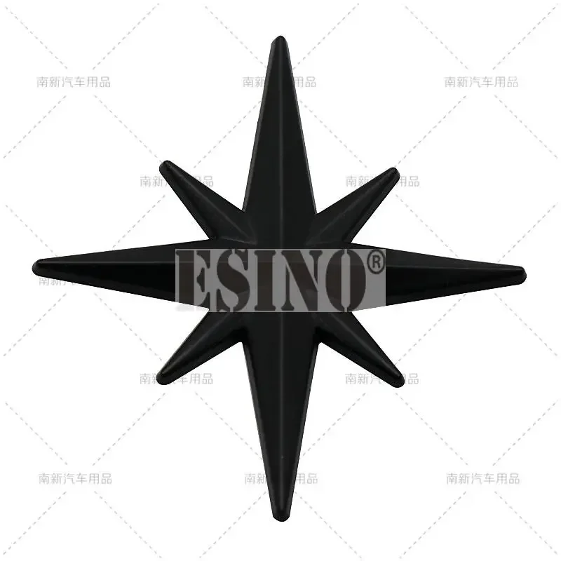 New 3D Eight-pointed Octagonal star Metal Alloy Adhesive Emblem Trunk Badge Fender Sticker Body Decal Car Accessory